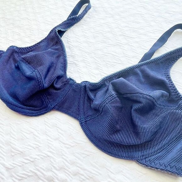 BUY 1 GET 1 FREE Vassarette 36b colonial country blue unlined bra - Picture 2 of 8